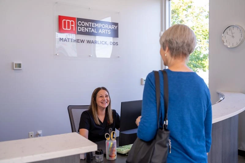 The front desk at Contemporary Dental Arts in Tusla OK.
